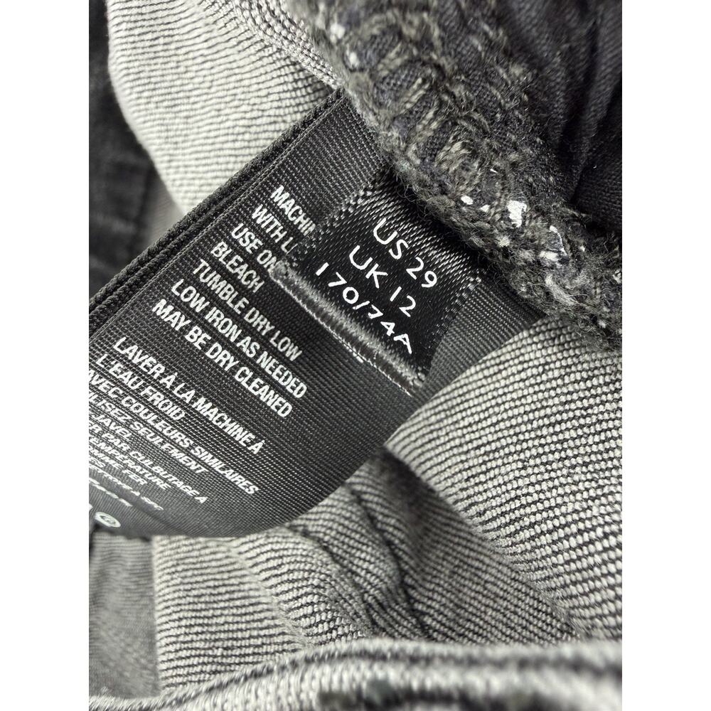 FREE PEOPLE IRREPLACEABLE FLARE Sz 29 Faded Black Button Fly High Waisted Jeans - Picture 8 of 8